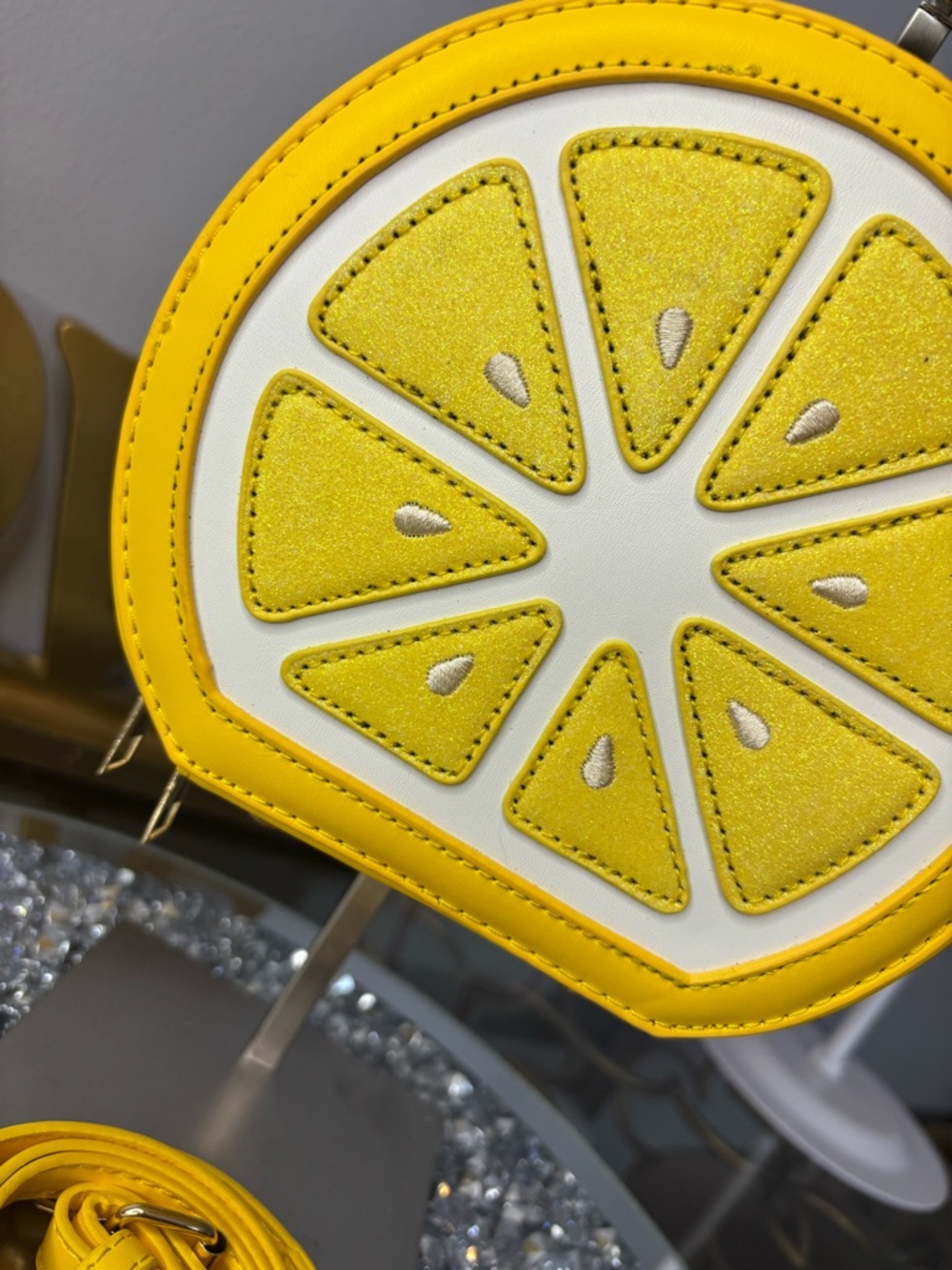 Yellow Citrus Round Crossbody Bag - Picture 3 of 12